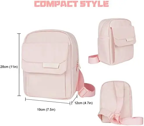 TULLIO Camera Bag Small for Photographer Canvas Camera Sling Bag Waterproof Dslr Camera Case Pink for Women Lightweight Compatible with Nikon Sony - Image 3