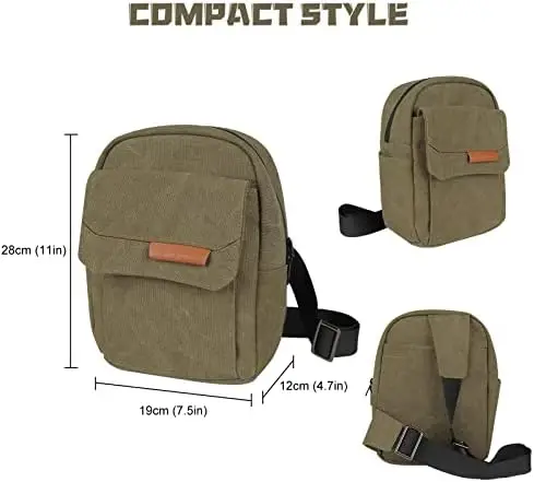 TULLIO Small Camera Bag for Photographer Canvas Waterproof Dslr bag Compatible with Nikon Sony lightweigth Men - Image 3