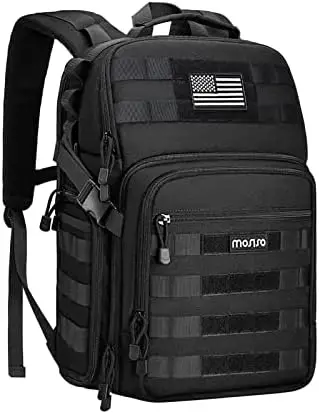 MOSISO Camera Backpack, DSLR/SLR/Mirrorless Photography Tactical Camera Bag Case with Tripod Holder & 15-16 inch Laptop Compartment Compatible with Canon/Nikon/Sony/DJI Mavic Drone, Black