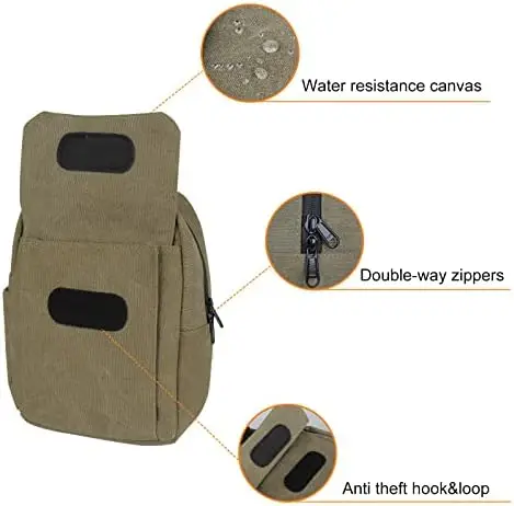 TULLIO Small Camera Bag for Photographer Canvas Waterproof Dslr bag Compatible with Nikon Sony lightweigth Men - Image 2