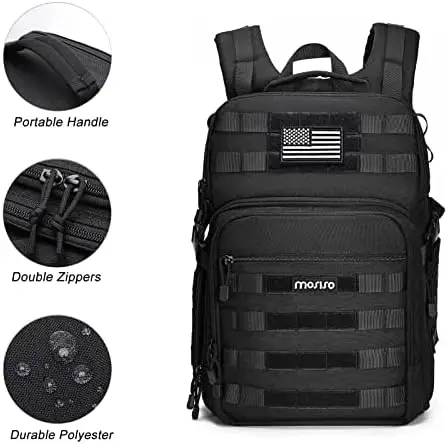 MOSISO Camera Backpack, DSLR/SLR/Mirrorless Photography Tactical Camera Bag Case with Tripod Holder & 15-16 inch Laptop Compartment Compatible with Canon/Nikon/Sony/DJI Mavic Drone, Black - Image 5