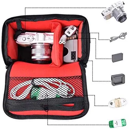 FOSOTO Waterproof Anti-shock Camera Case Bag Compatible for Canon Powershot SX540 SX530 SX60 SX420 HS M5,Nikon Coolpix L340 B500 B700 L330 L840 P610,Panasonic LUMIX FZ80 GX85,Sony a6000 Digital Camera - Image 4