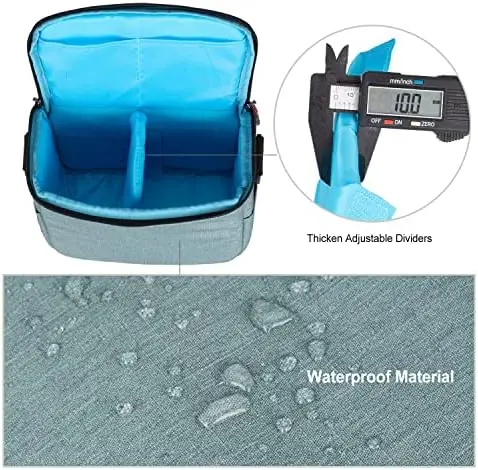 Dulepro Camera Bag, Compact Waterproof and Anti-Shock Theft Camera Shoulder Crossbody Bag Case Compatible for Nikon, Canon, Sony SLR/DSLR Mirrorless Cameras and Lenses - Image 8